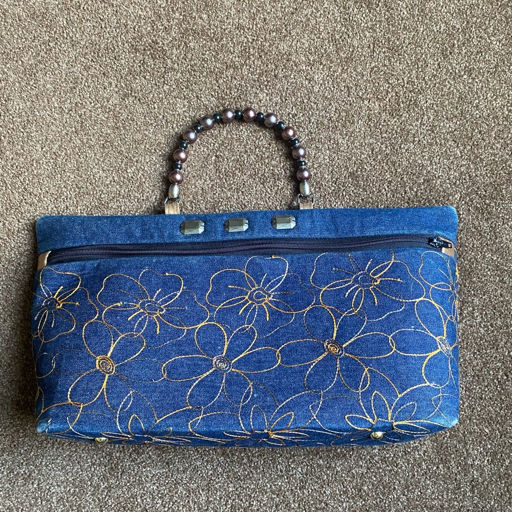 Handmade denim handbag